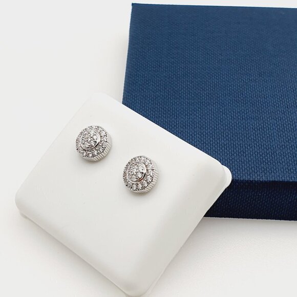 "925 Sterling Silver Plated CZ Earrings, INUS1BR170 - Picture 6 of 11